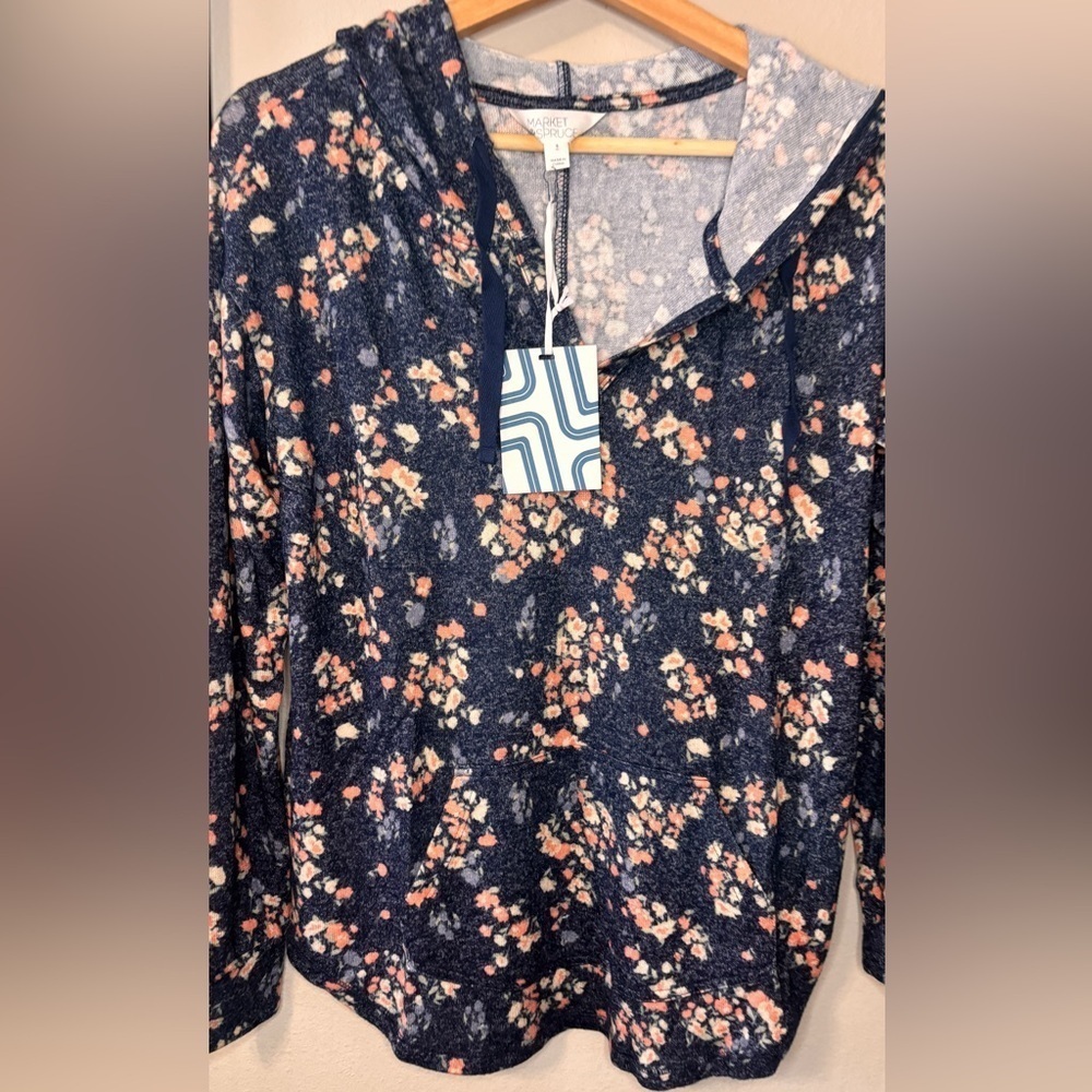 Floral Navy Women's Top - Picture 5 of 11